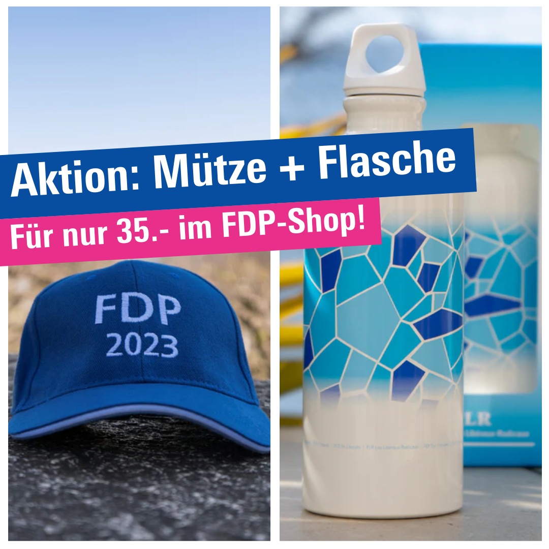 FDP Mütze & FDP Sigg Flasche